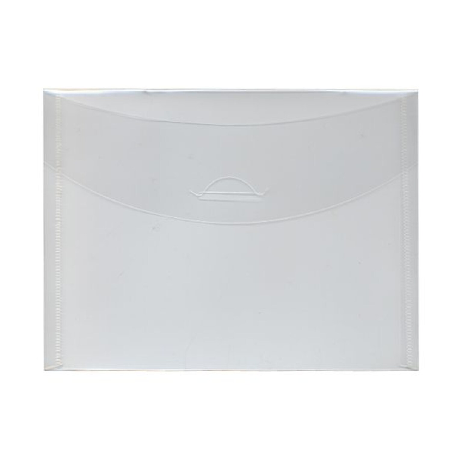 JAM Paper® Plastic Envelopes with Tuck Flap Closure, Booklet, 5 1/2 x 7 3/8, Clear Poly, 12/Pack (1541743)