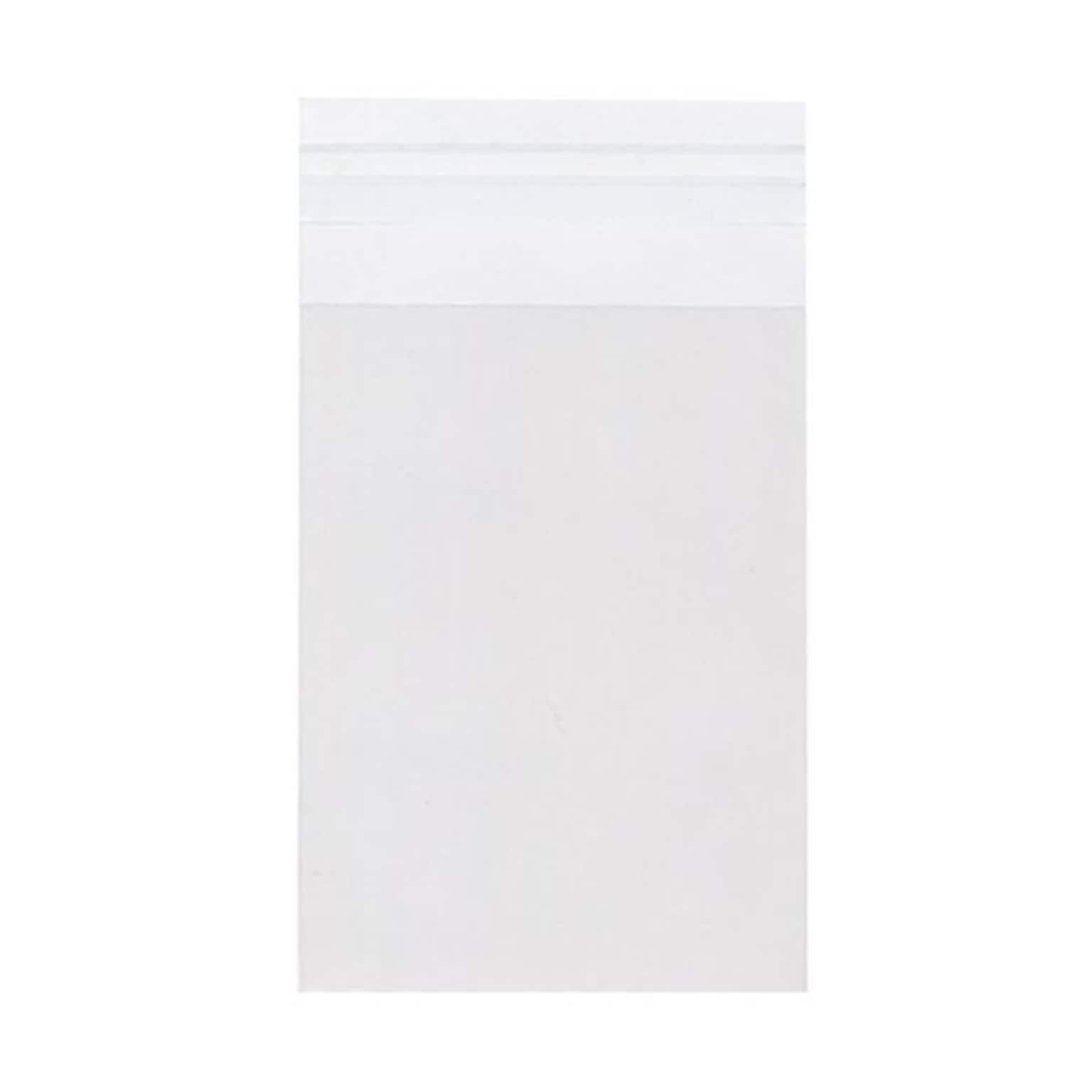 JAM Paper Cello Sleeves with Peel & Seal Closure, 4Bar A1, 3.8125 x 5.1875, Clear, 100/Pack (4BARCELLO)
