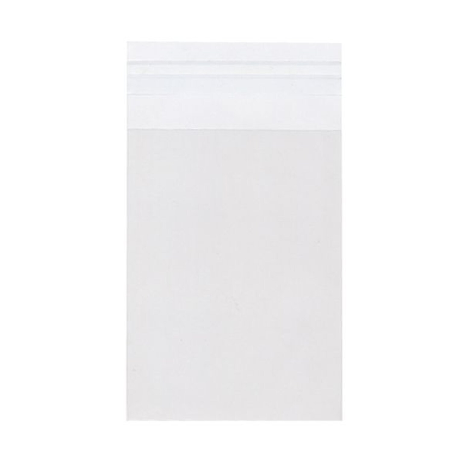 JAM Paper Cello Sleeves with Peel & Seal Closure, 4Bar A1, 3.8125 x 5.1875, Clear, 100/Pack (4BARCELLO)