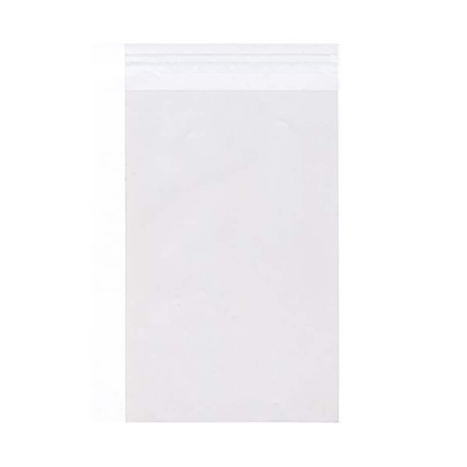 JAM Paper Cello Sleeves with Peel & Seal Closure, 5.9375 x 8.875, Clear, 100/Pack (A9CELLO)