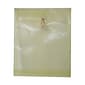 JAM Paper® Plastic Envelopes with Button and String Tie Closure, Legal Open End, 9.75 x 14.5, Yellow Poly, 12/pack (119B1YE)