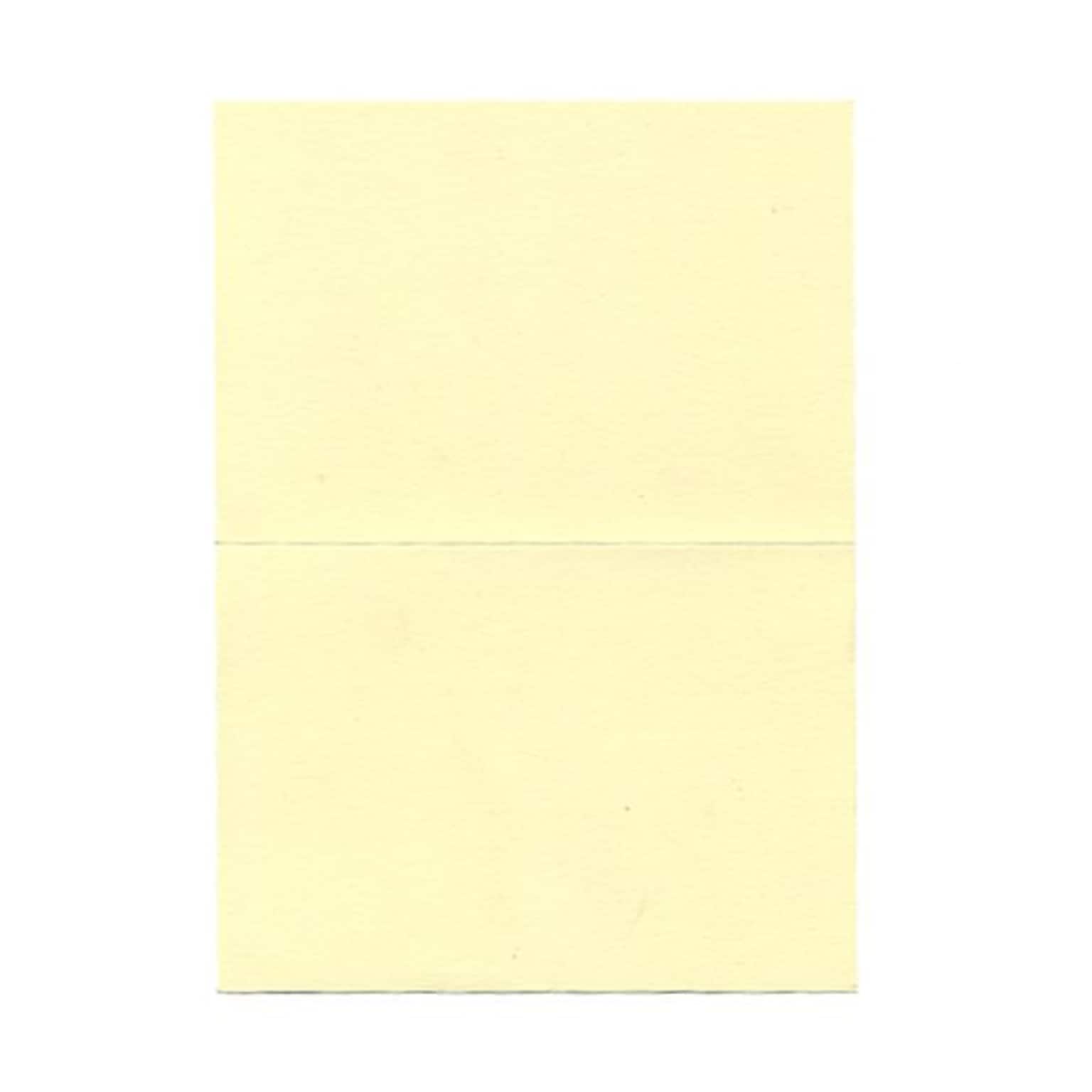 JAM Paper® Blank Foldover Cards, 4bar / A1 size, 3 1/2 x 4 7/8, Ivory Linen, 100/pack (309877)