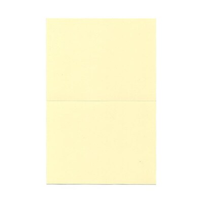 JAM Paper® Blank Foldover Cards, A7 size, 5 x 6 5/8, 80lb Strathmore Ivory Wove, 25/pack (37806092)