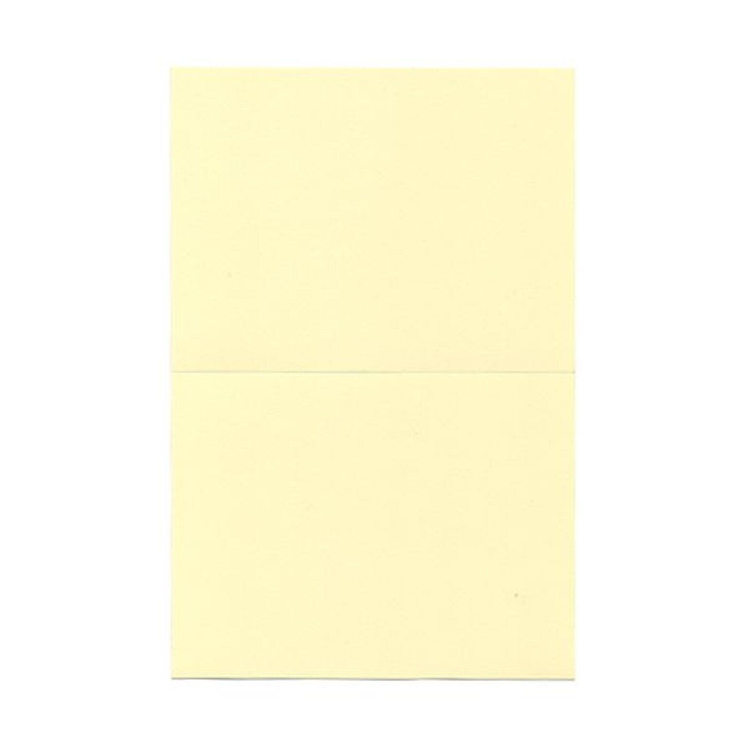 JAM Paper® Blank Foldover Cards, A7 size, 5 x 6 5/8, 80lb Strathmore Ivory Wove, 25/pack (37806092)