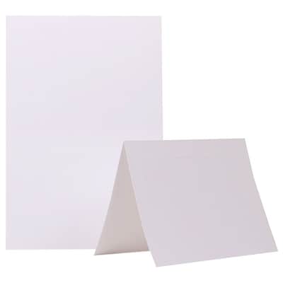 JAM Paper® Blank Foldover Cards, A7 size, 5 x 6 5/8, Ivory Panel, 500/box (0309943B)