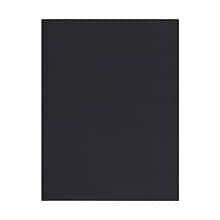 JAM Paper® Matte Cardstock, 8.5 x 11, 80lb Black Linen Recycled, 250/ream (6293359B)