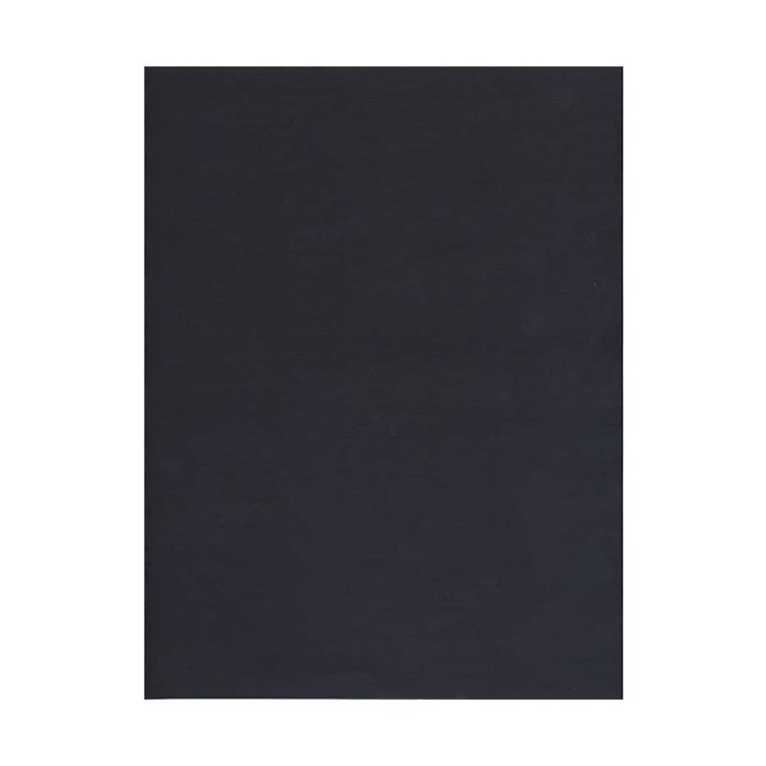 JAM Paper® Matte Cardstock, 8.5 x 11, 80lb Black Linen Recycled, 250/ream (6293359B)