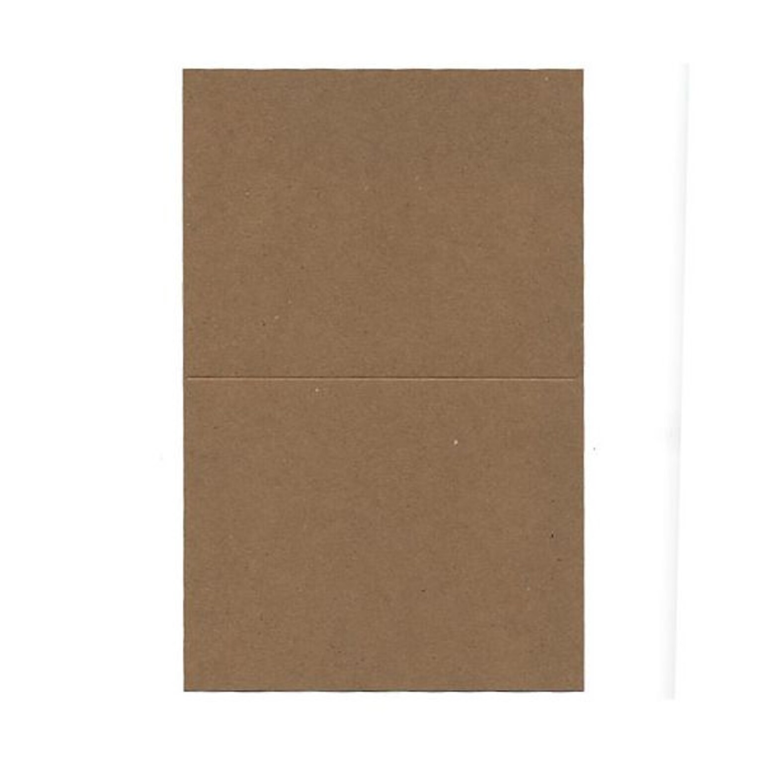 JAM Paper® Blank Foldover Cards, A2 size, 4 3/8 x 5 7/16, 60lb Brown Kraft Paper Bag Recycled, 25/pack (530910828)