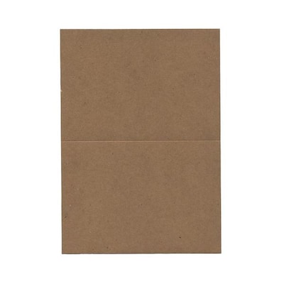 JAM Paper® Blank Foldover Cards, A7 Size, 5 x 6 5/8, 60lb Brown Kraft Recycled, 25/Pack (530910832)