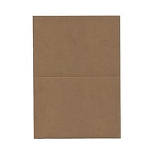 JAM Paper® Blank Foldover Cards, A7 Size, 5 x 6 5/8, 60lb Brown Kraft Recycled, 25/Pack (530910832)