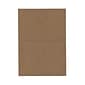 JAM Paper® Blank Foldover Cards, A7 Size, 5 x 6 5/8, 60lb Brown Kraft Recycled, 25/Pack (530910832)