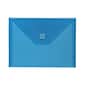 JAM Paper® Plastic Envelopes with Hook & Loop Closure, Index Booklet, 5.5 x 7.5, Blue Poly, 12/Pac