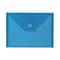 JAM Paper® Plastic Envelopes with Hook & Loop Closure, Index Booklet, 5.5 x 7.5, Blue Poly, 12/Pac