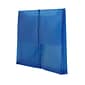 JAM Paper® Plastic Envelopes, 2 5/8 Expansion, Elastic Closure, Letter Booklet, 9.75 x 13, Blue Poly