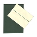JAM Paper® Blank Christmas Holiday Cards, A7 Foldover cards & Envelopes, 5.25 x 7.25, Green Deckle Edge, set of 25 (72414)
