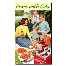 Trademark Fine Art Picnic with Coke Stretched Canvas Art