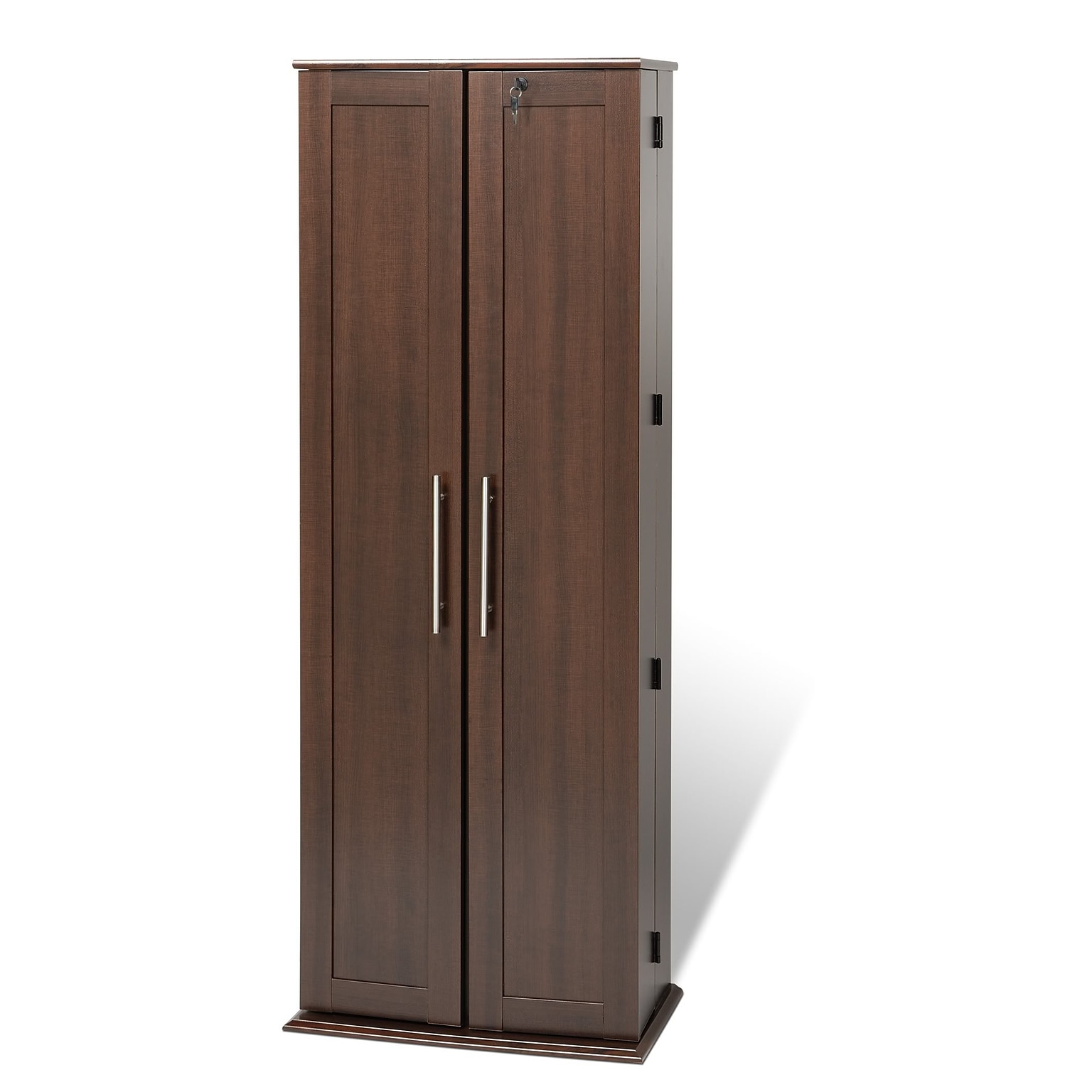 Prepac™ Grande Locking Media Storage Cabinet With Shaker Doors, Espresso
