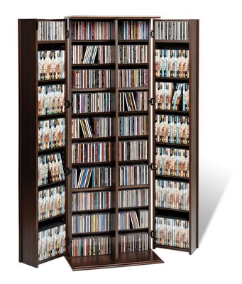 Prepac™ Grande Locking Media Storage Cabinet With Shaker Doors, Espresso