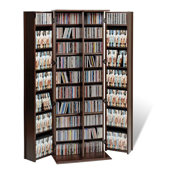 Prepac™ Grande Locking Media Storage Cabinet With Shaker Doors, Espresso