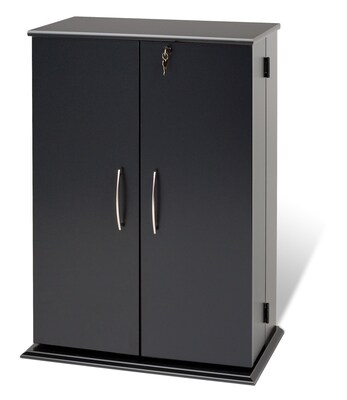 Prepac™ Locking Media Storage Cabinet, Black (BVS-0136)