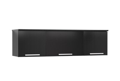 Prepac™ Coal Harbor Wall Mounted Hutch, 13"H x 47.25"W x 12"D, Black