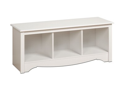 Prepac™ Composite Wood Cubbie Bench, White