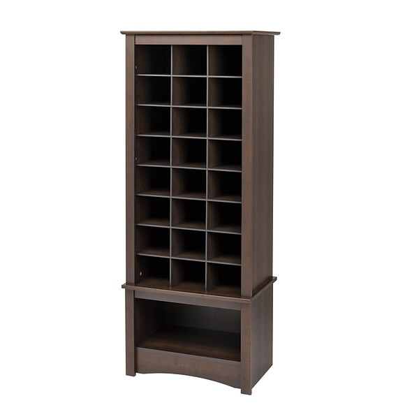 Prepac™ 61.25 Tall Shoe Cubbie Cabinet, Espresso