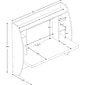 Prepac 42'' W L-Shape Metal Transitional Wall Mounted Desk, Espresso (EEHW-0200-1)