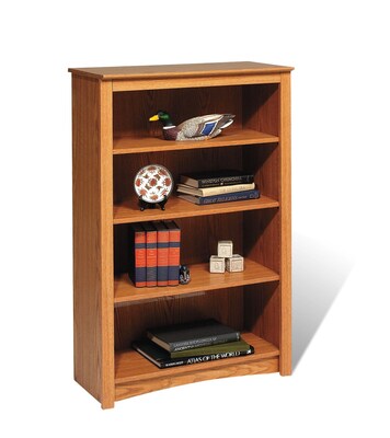 Prepac™ 4 Shelf Bookcase, Oak