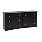Prepac™ 29" Sonoma 6 Drawer Dresser, Black (BDC-6330-K)