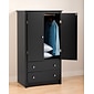 Prepac™ Sonoma Composite Wood 2 Drawer Armoire, Black