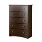 Prepac™ 45.25" Fremont 5 Drawer Chest, Espresso