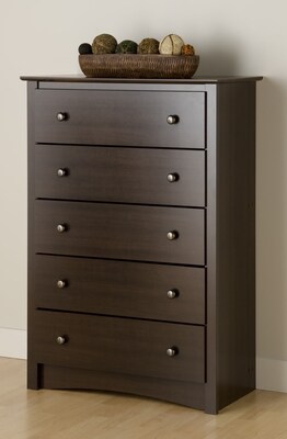 Prepac™ 45.25" Fremont 5 Drawer Chest, Espresso