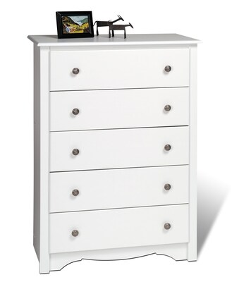 Prepac™ 45.25" Monterey 5 Drawer Chest; White (WDC-3345-K)