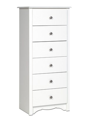 Prepac™ 53.25" Monterey Tall 6 Drawer Chest, White