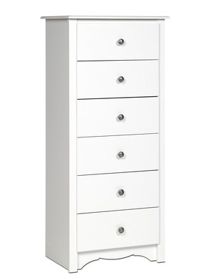 Prepac™ 53.25" Monterey Tall 6 Drawer Chest, White