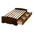 Prepac™ 41 Twin Mates Platform Storage Bed With 3 Drawers, Espresso