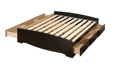 Prepac™ 57 Full Mate’s Platform Storage Bed With 6 Drawers, Black