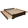 Prepac™ 63 Coal Harbor Queen Mate’s Platform Storage Bed With 6 Drawers, Espresso