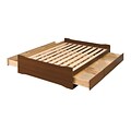 Prepac™ 63 Walnut Coal Harbor Queen Mate’s Platform Storage Bed With 6 Drawers, Medium Brown