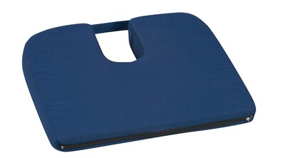 DMI® 15 x 14 x 1 1/2 - 3 Polyurethane Foam Sloping Coccyx Cushion, Navy