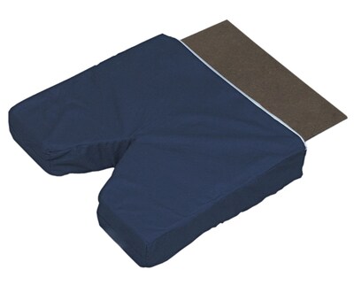 DMI® 16 x 18 x 3 Polyurethane Foam Coccyx Seat Cushion W/ Masonite, Polyester/Cotton Cover, Navy