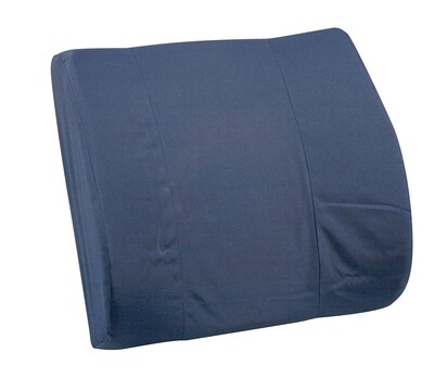 DMI® 14 x 13 Foam Standard Lumbar Cushion With Strap, Polyester/Cotton Cover, Navy