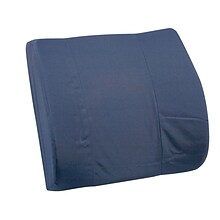 DMI® 14 x 13 Foam Standard Lumbar Cushion With Strap, Polyester/Cotton Cover, Navy