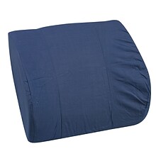 DMI® 14 x 13 Foam Memory Lumbar Cushion With Strap, Polyester/Cotton Cover, Navy