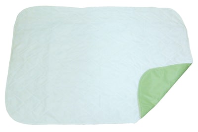 DMI® 30 x 36 3-Ply Quilted Reusable Underpad, White and Green