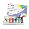 Pentel® Oil Pastel Set With Carrying Case, Assorted, 12/Set