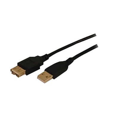Comprehensive® 6 USB 2.0 A Male to A Female Cable; Black