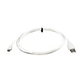 QVS® 9.8 USB A Male/Micro-B Male Power Charger & Data Cable; White