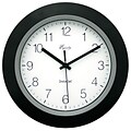 Equity by La Crosse 10 Inch Insta-Set Black Analog Wall Clock (40222B)